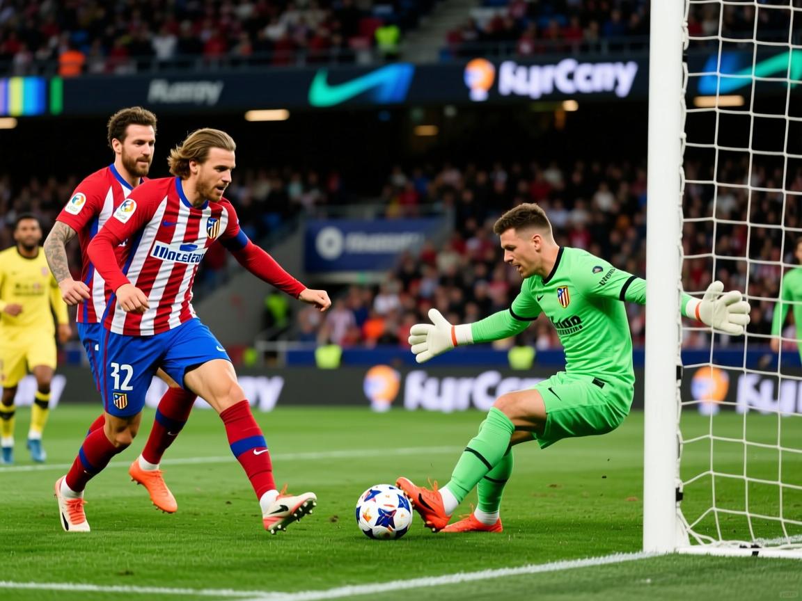 国王杯马竞3-2巴利阿里晋级，格列兹曼双响，穆索扑点